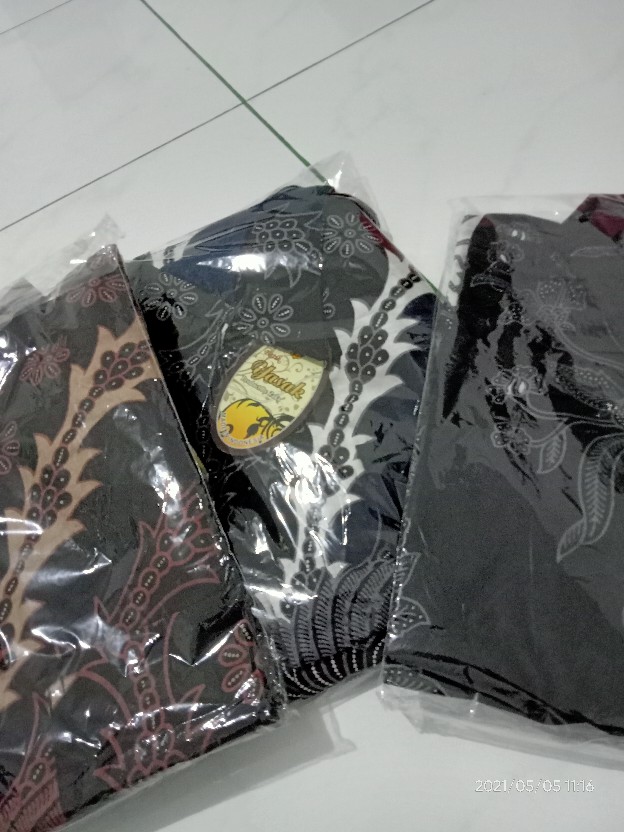 Risna Batik Hrb026 Kenongo Hem Kemeja Batik Pria Lengan Pendek Katun Primis Premium Halus M L Xl