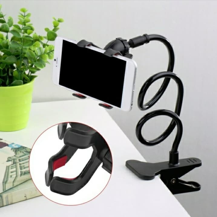 (COD Makassar) Phone Holder / Lazypod Arm Universal Tablet PC Desktop Holder dengan Klip 360 Derajat