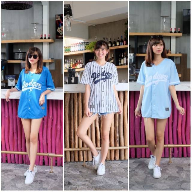  Baju  Baseball Pria  Wanita Jersey Baseball Kaos  