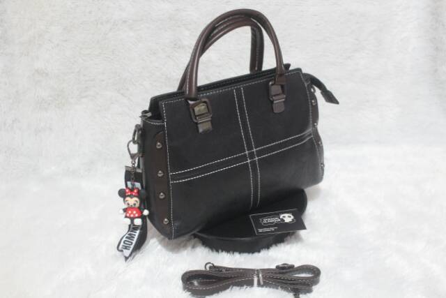 TAS IMPORT HAND BAG+SLING BAG WANITA KOREA ORIGINAL BLACK