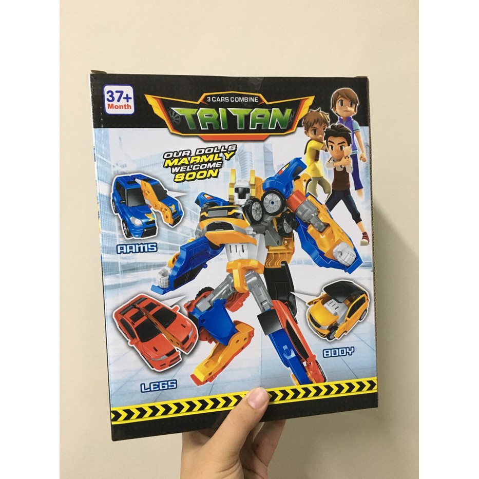 Mainan Anak TOBOT MINI TRITAN XYZ 3 MOBIL GABUNG TOBOT ROBOT TRITAN