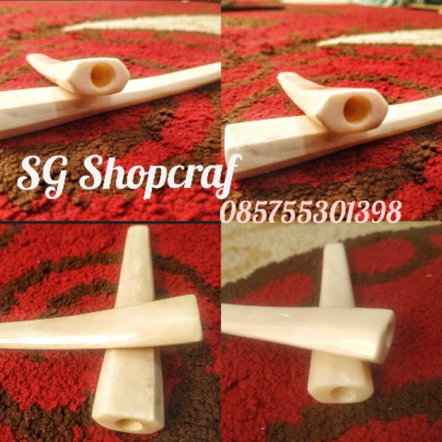 pipa rokok tulang bagus model segi enam panjang 14 cm