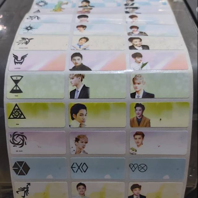 

Label nama KPOP EXO size M BAND KOREA