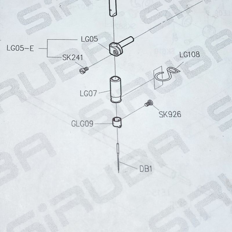 LG07 Asli Siruba Bushing Tiang Jarum Mesin Jahit Siruba HighSpeed Industri