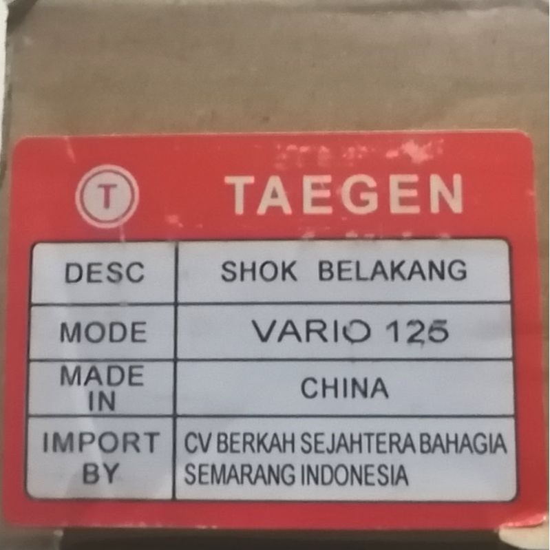 Shok shock shockbreker belakang vario 125 tgn