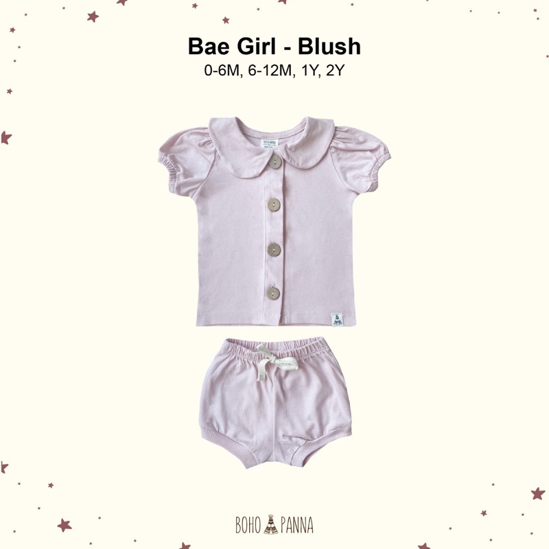 Bohopanna / Bohobaby Bae Girl - Setelan Anak Perempuan-Blush