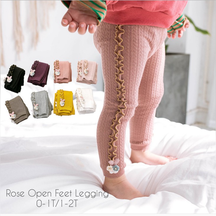 Rose Open Feet Legging/ Legging Anak Perempuan