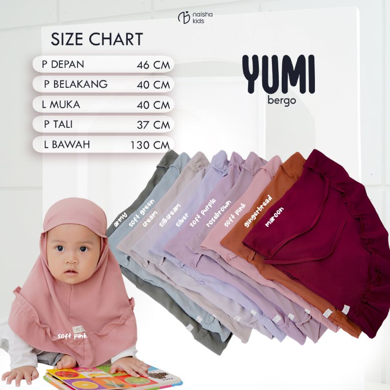 Yumi bergo kids naisha official | bergo anak | bergo premium | bergo adem | bergo alus | bergo anak warna hitam | bergo kids premium | bergo bermerk | bergo anak tali | kado baby | kado anak | hampers kids | kado lahiran bergo bayi