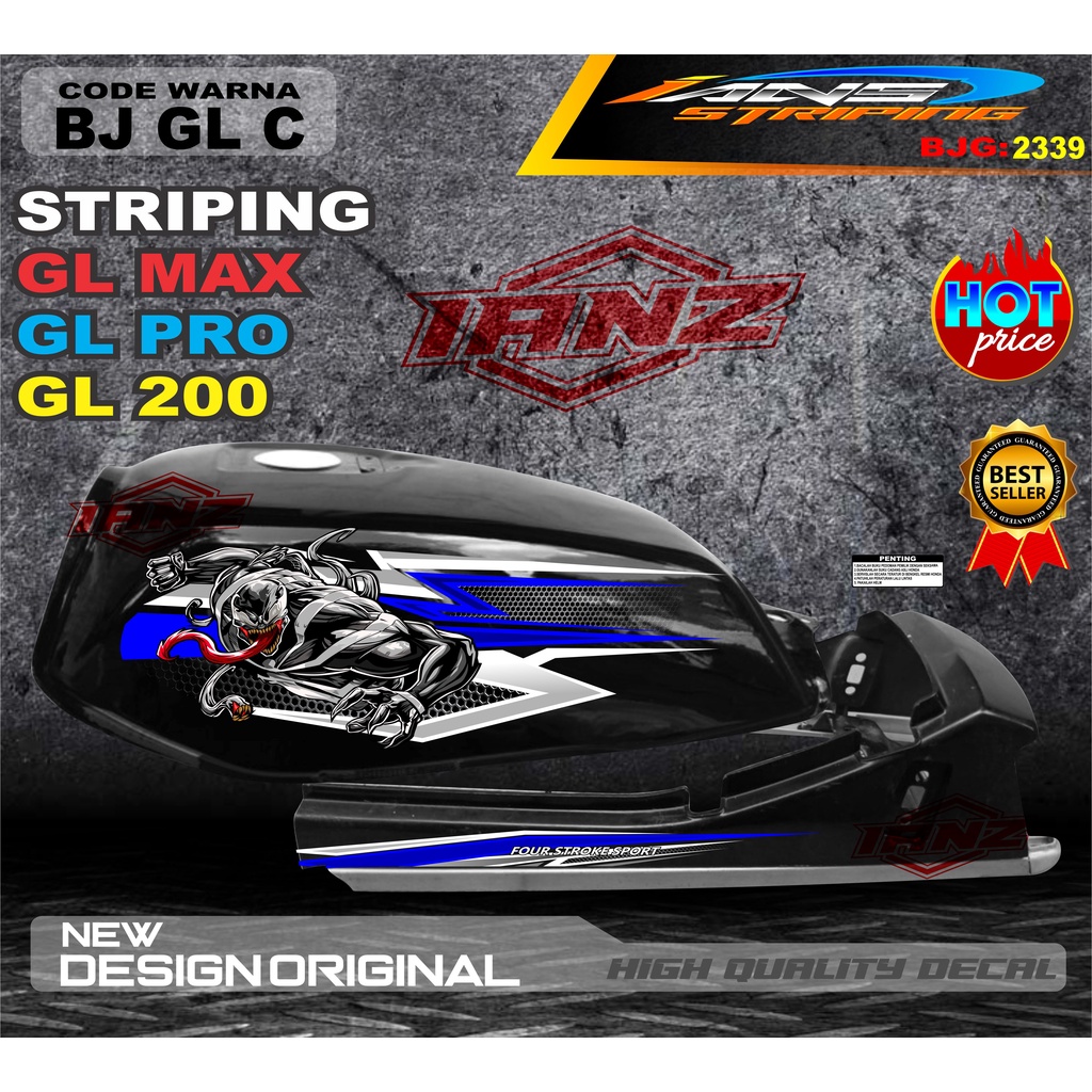 STRIPING GL PRO TERBARU / STIKER MOTOR GL TERMURAH / STRIPING MOTOR GL 100 / STIKER MOTOR