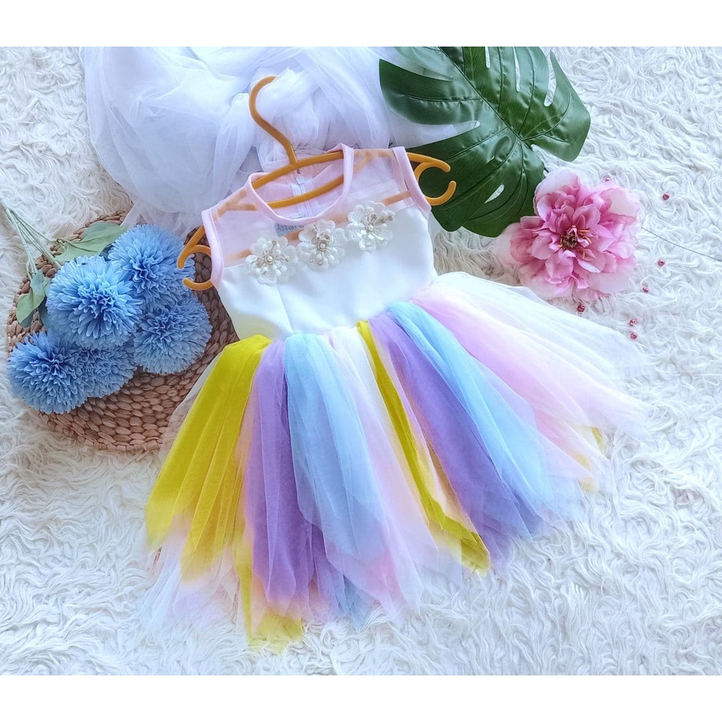 Rainbow Tutu Dress/Dress Tutu Lucu/Dress Anak Dan Dewasa/Dress Unik