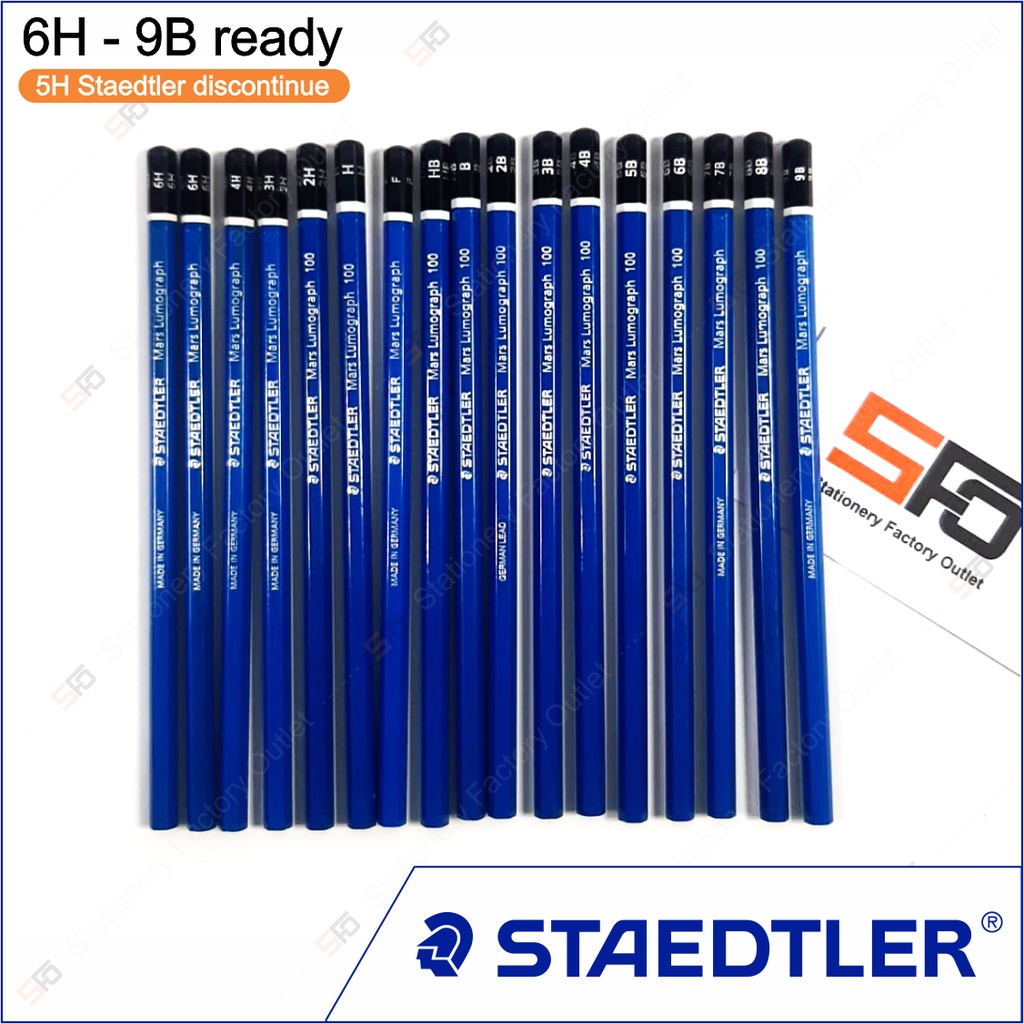

Pensil Staedtler 8B 7B 6B 5B 4B 3B 2B B HB F H 2H 3H 4H 6H - SFO Semarang Official Original
