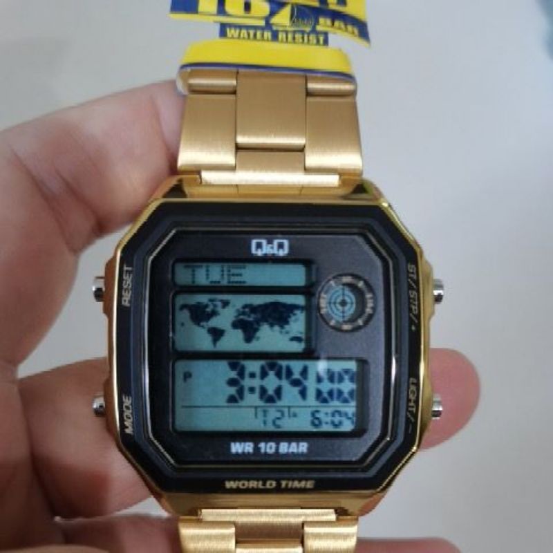 Q&amp;Q Digital Original M196 Series Jam Tangan Pria - Hitam - Karet