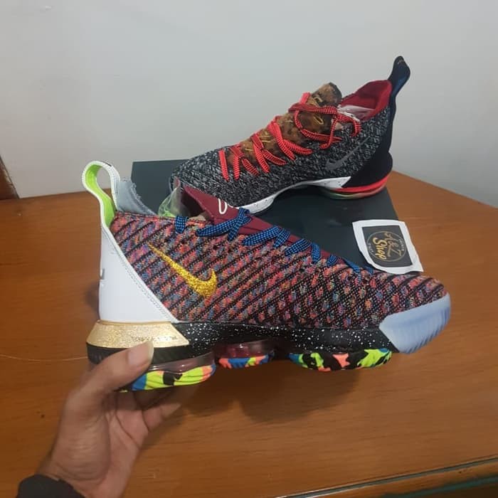 Sepatu Nike Lebron James 16 XVI 1 Thru 5 Multicolor Premium Original |  Shopee Indonesia