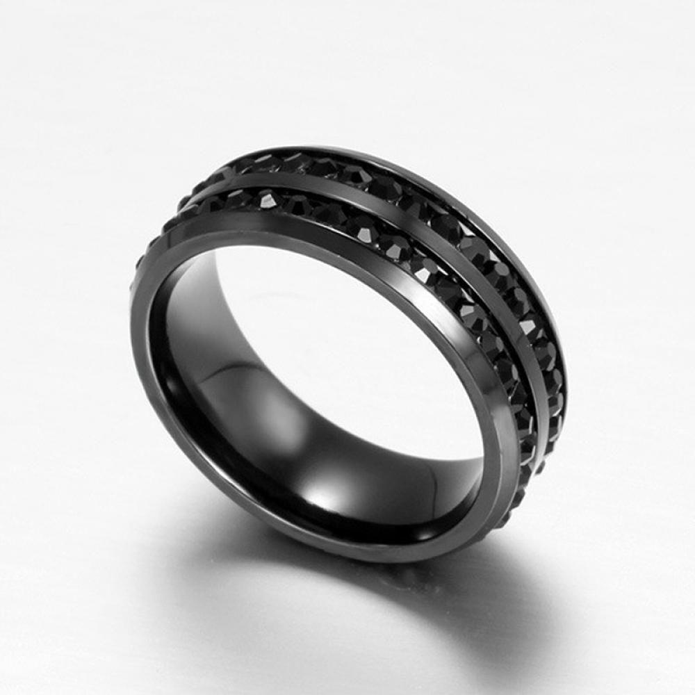 Wonder Band Cincin Hot Tunangan Nikah Kawin Titanium Hitam Cz