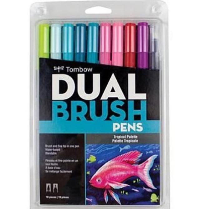 

(BISA COD) Dual Brush Pens Tombow Tropical Pallete ( isi 10pc) TERBAIK Kode 267