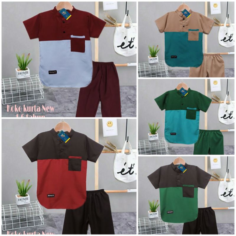 STELAN BAJU KOKO ANAK KURTA 1-5 Tahun/Baju koko anak laki laki/Baju koko anak/Baju koko anak laki laki setelan/Baju koko anak laki laki 1 tahun/Baju koko anak laki laki 3 tahun/Baju koko anak laki laki 2 tahun/Baju Kok Anak Laki/Set koko anak laki laki