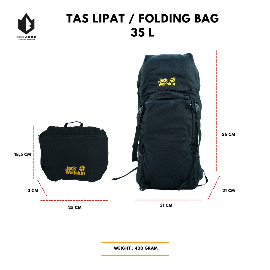 Tas Lipat 35 Liter Thilum  Tas Ransel - Tas Hiking - Tas Belanja - keril lipet jws 35 L - tas carrier lipat