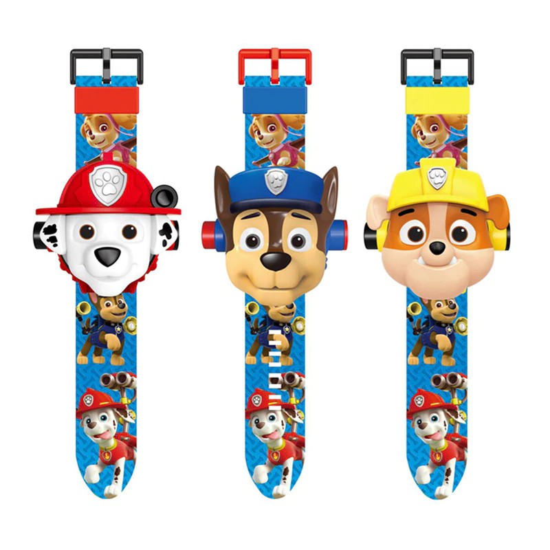 Import Paw patrol toys set Projection watch action figure paw patrol birthday anime figure patrol