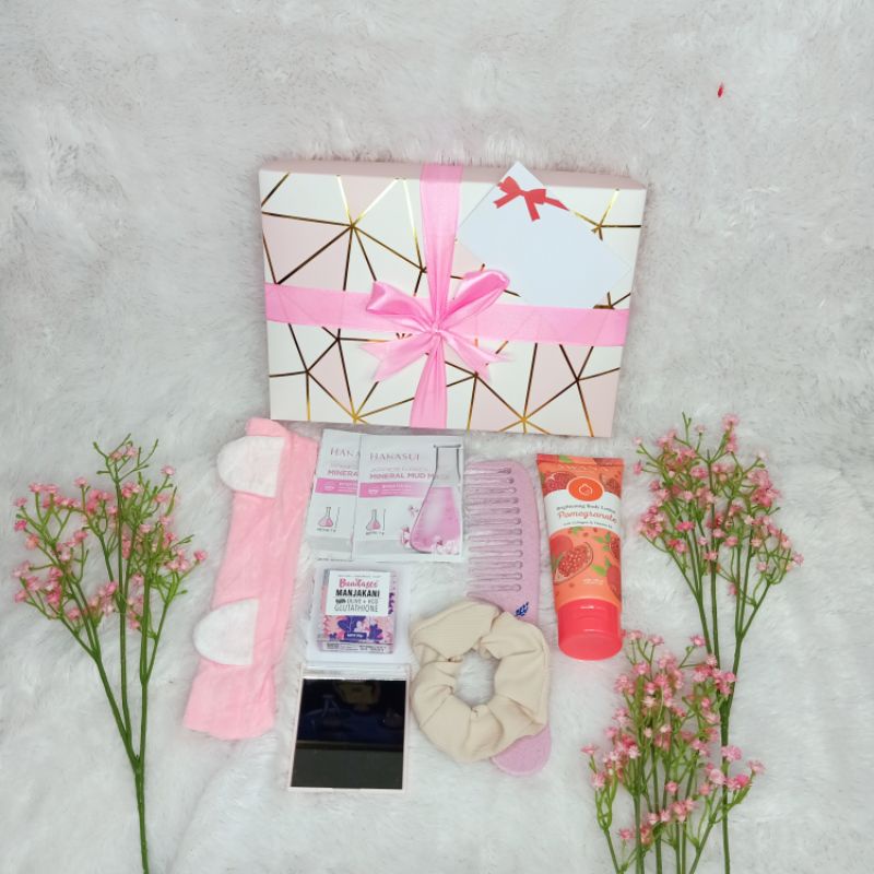 Hamper Masker Kado Girl Cewek Wanita Ultah Wedding Anniversary Parcel Parsel Gift Set Murah Real Pic