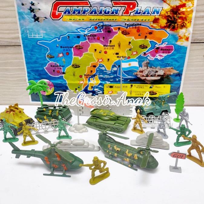 ```````] Military Equipment Mainan Mini Figure Tentara Militer Combat Set