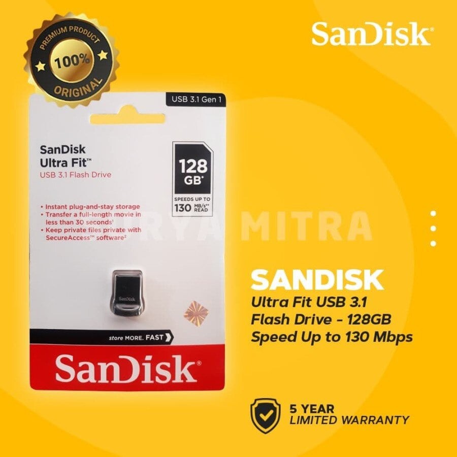 Flashdisk Sandisk Ultra Fit CZ430 128GB 3.0