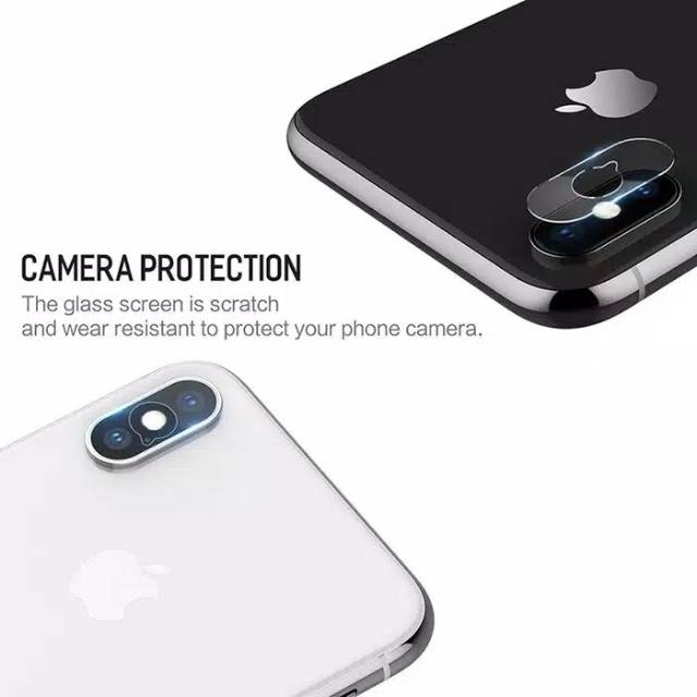 Tempered glass proteksi untuk camera tipe iph0ne7+ 8+ X Xs Xr XsMax clear