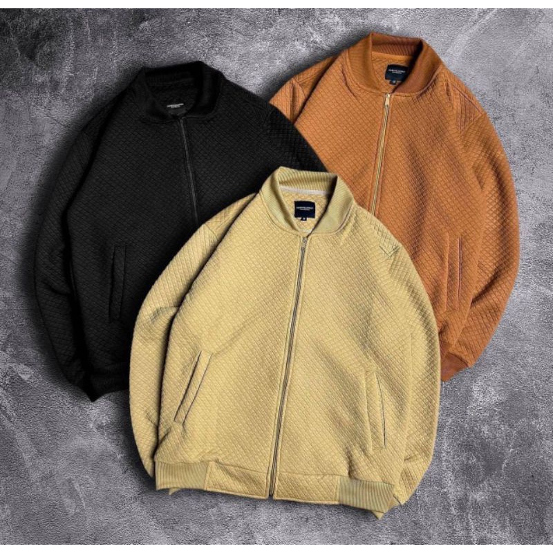 Sweater Jacket Comfy Diamon Knit Premium Jacket Comfy Pria