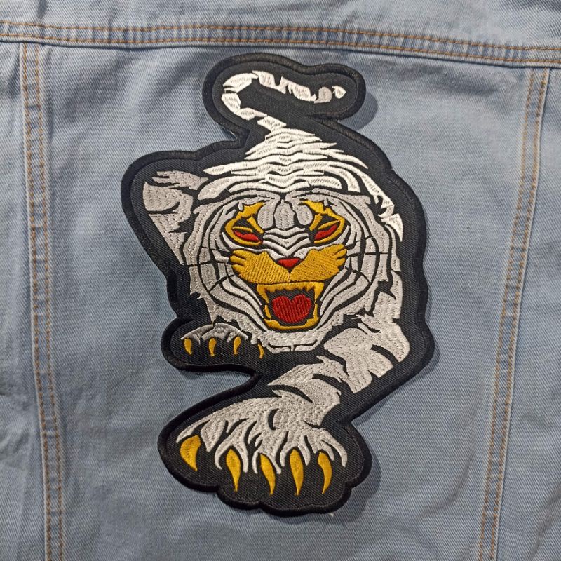 Backpatch bordir / Emblem bordir besar macan full grosir