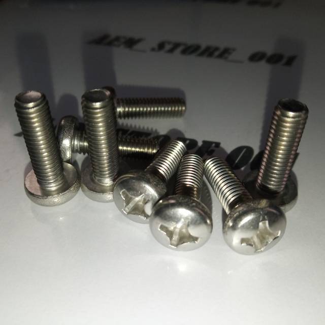 Baut JP M6 X 20 (2cm) stainless 304 pan screw