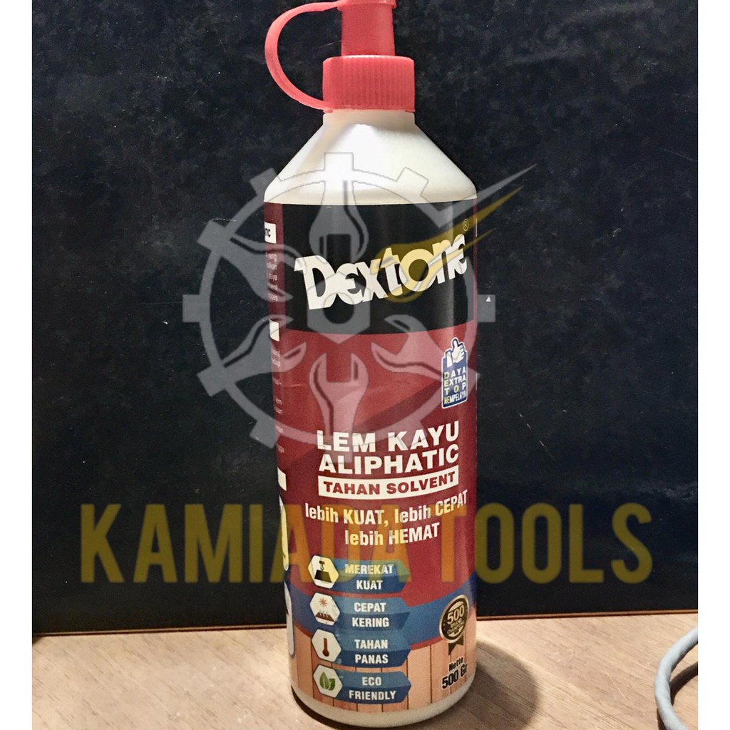 

Lem Kayu Aliphatic Dextone 500 gr Tahan Solvent
