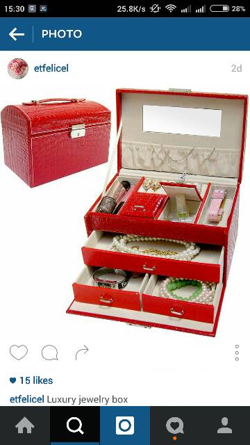 Luxury Jewelry Leather Box / Kotak Penyimpanan Aksesoris Perhiasan