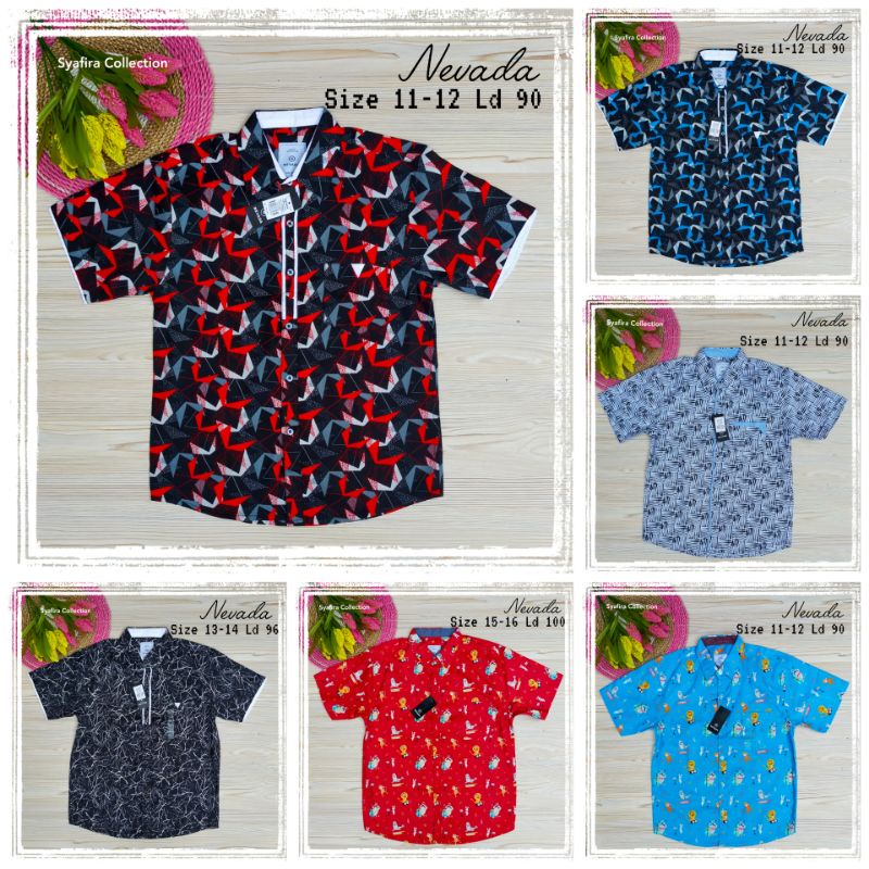 Hem kemeja koko anak cowok Nevada termurah