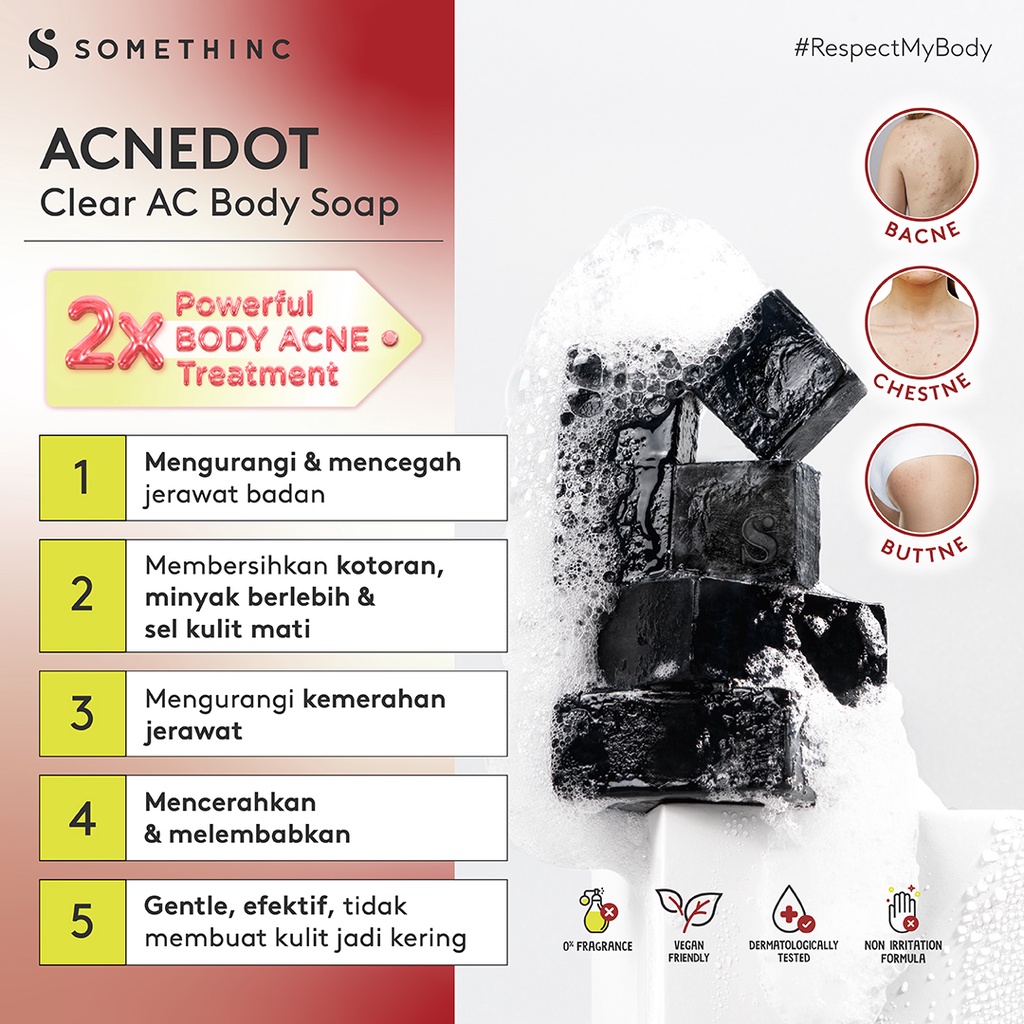 SOMETHINC ACNEDOT SABUN Jerawat Clear AC Body Soap