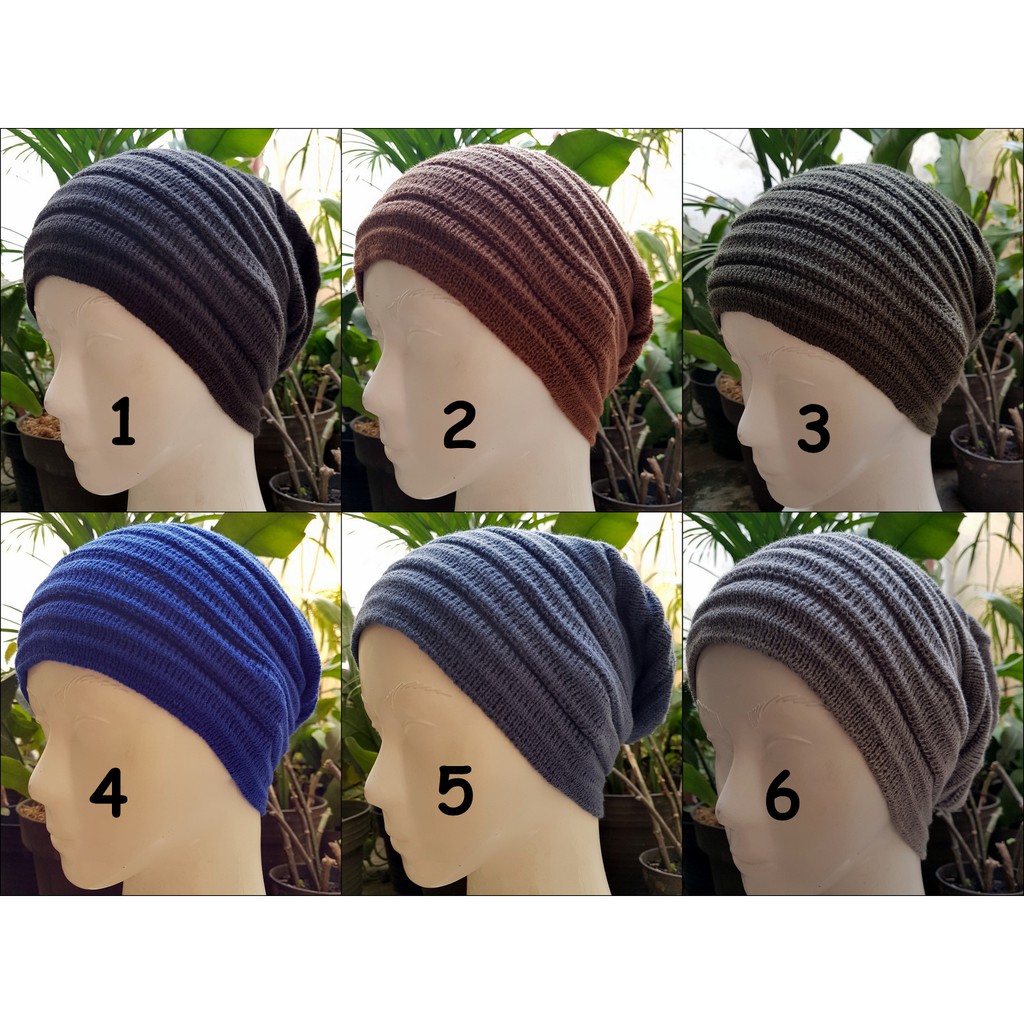Kupluk beanie Rajut Tebal Polos allsize Dewasa GALO-BN