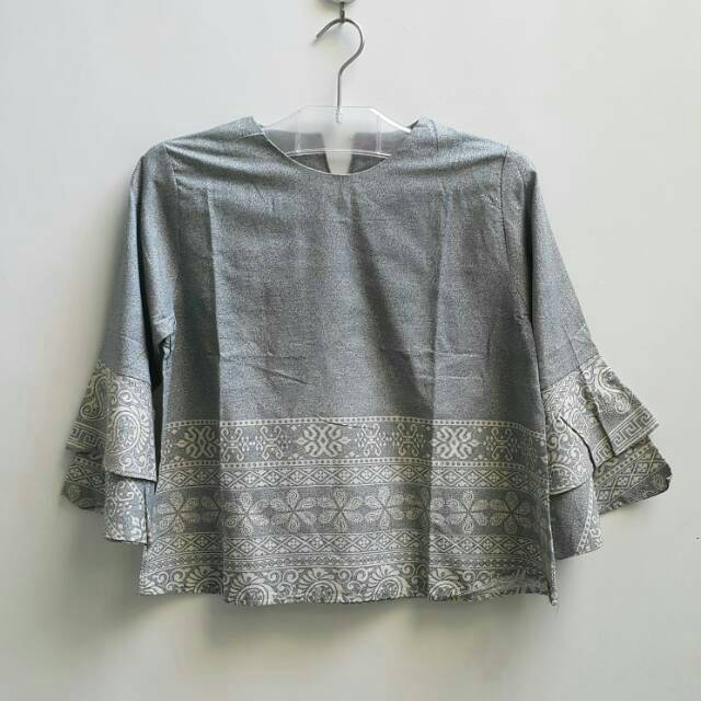 SALE A1436 VINIA ETHNIC TOP (Discount Blouse Wanita Promo Murah Grosir Baju Batik Cuci Gudang)