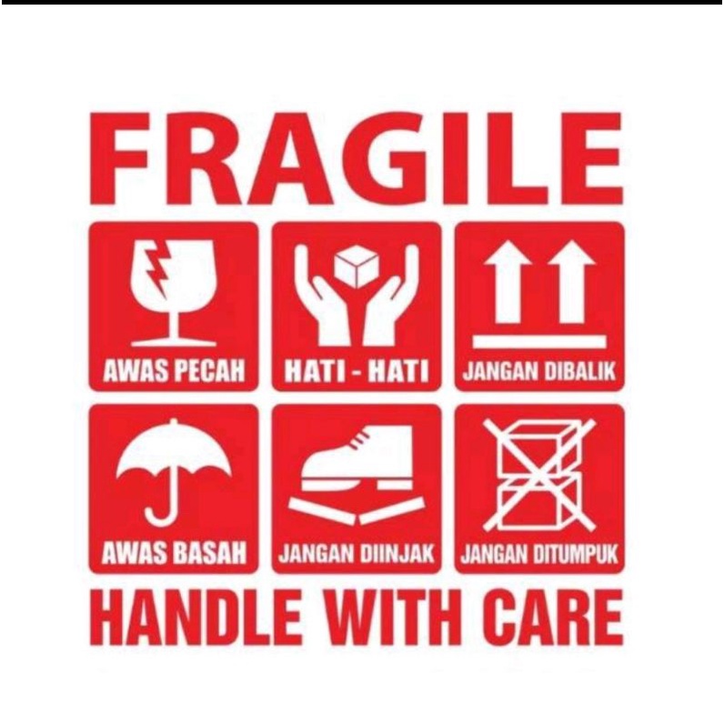 

Sticker Fragile Awas Pecah Stiker Handle With Care Hati-Hati