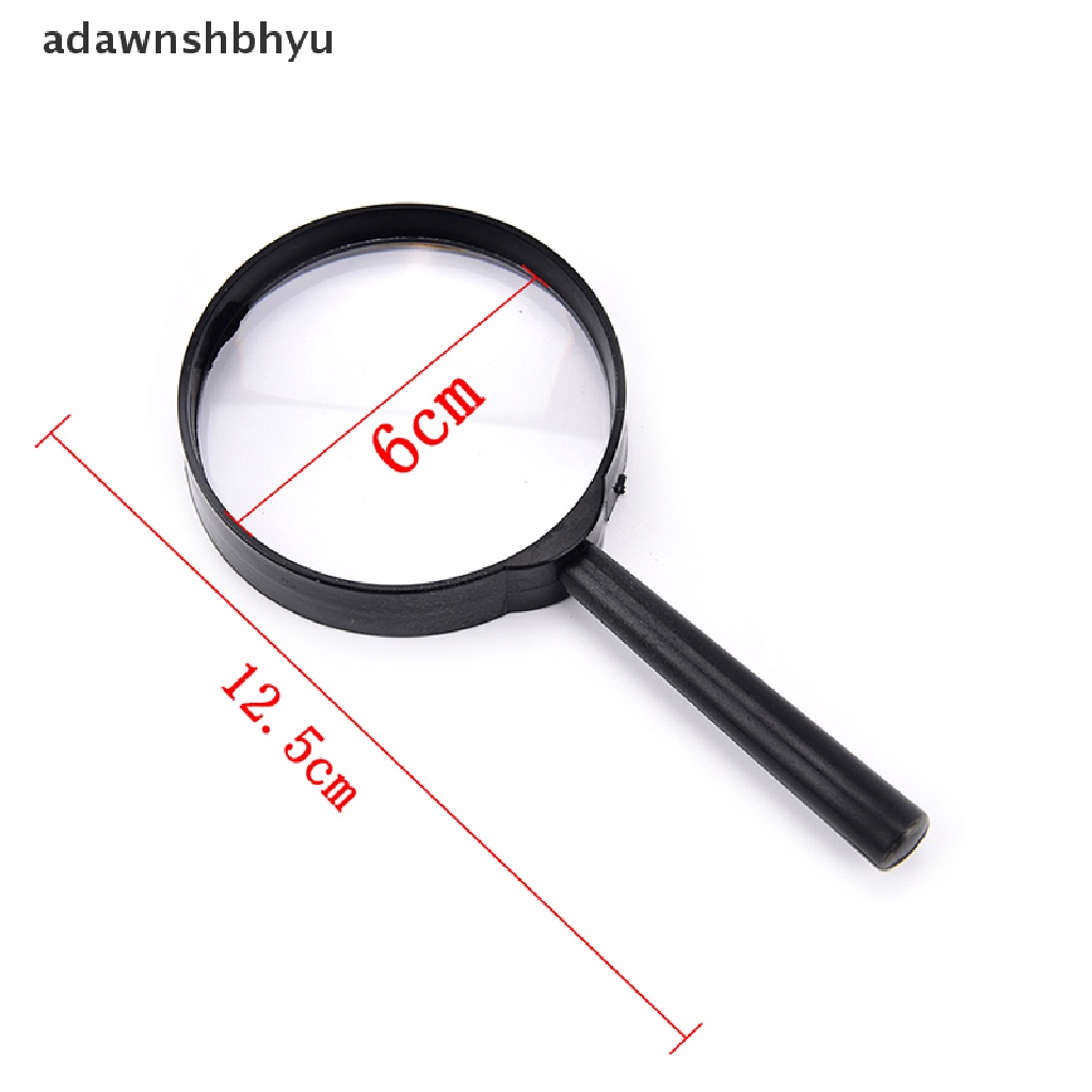 Adawnshbhyu 1Pcs Magnifier 60mm Handheld 5X Kaca Pembesar Handheld Low Vision Reading