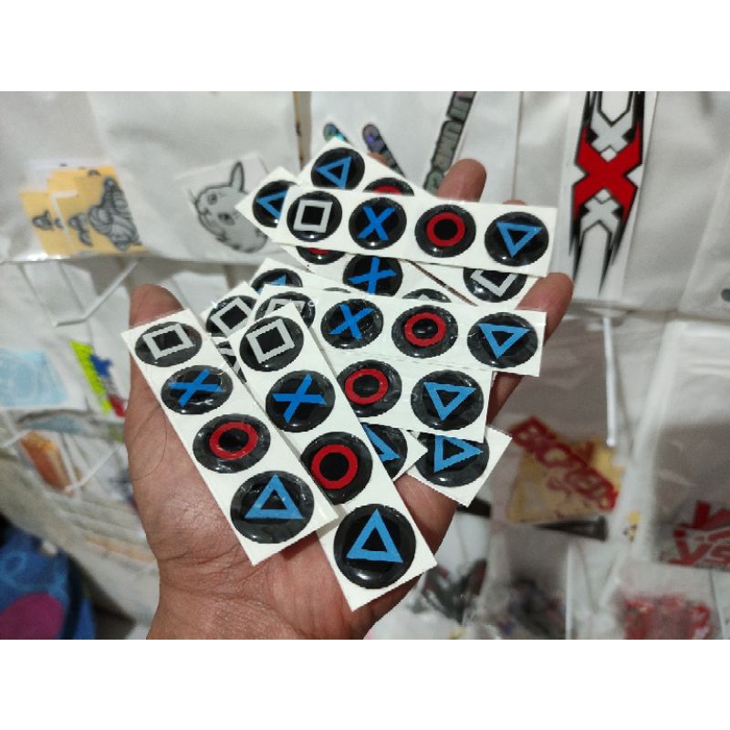 Image of Playstation button sticker emblem lentur timbul 3D emblem gta emblem game cheat #1
