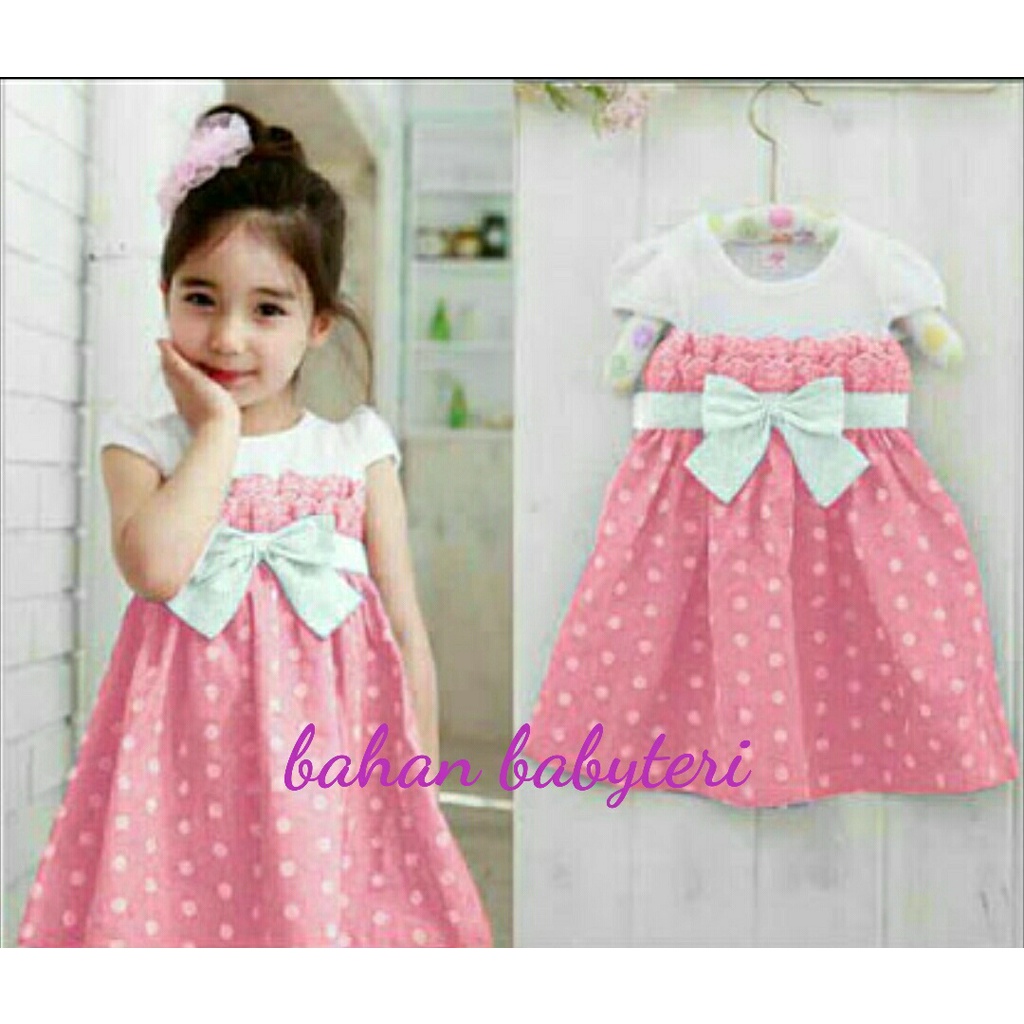 [Dress Pingkan kids VE]Dress Anak Perempuan Babyterry Varian Warna