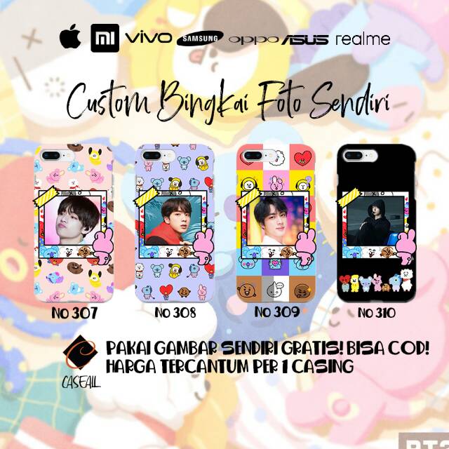 Case casing custom bt21 custom foto gambar ( semua tipe hp