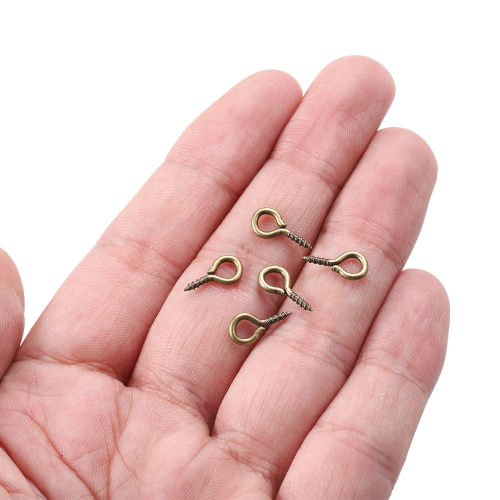 200pcs / Set Eyepin Mini Warna Gold / Silver Untuk Membuat Perhiasan Diy