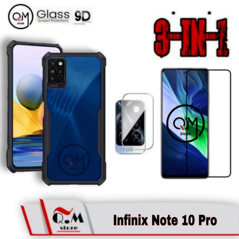 PAKET 3IN1 Case INFINIX NOTE 11S/11 PRO/ Infinix Note 10/10 Pro/10 Pro NFC TPU Transparan Shockproof