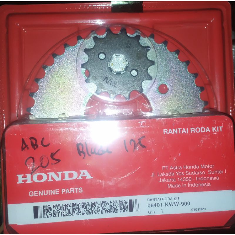 gear rantai set revo 110/ blade original ahm