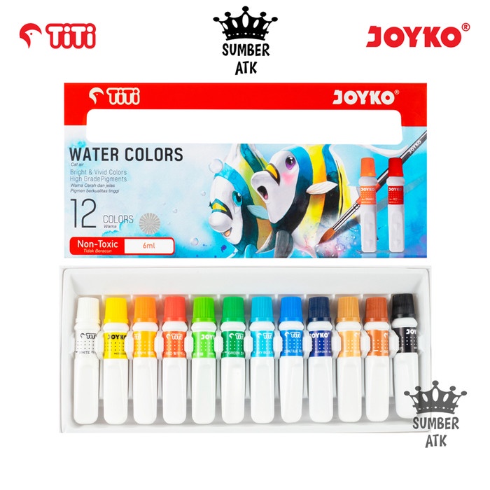 

Produk Terbaru Water Color Cat Air Joyko Titi Wac-6Ml-12 Warna Colors