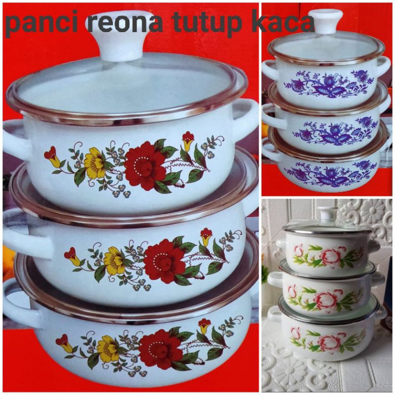 panci reona tutup kaca 3pc