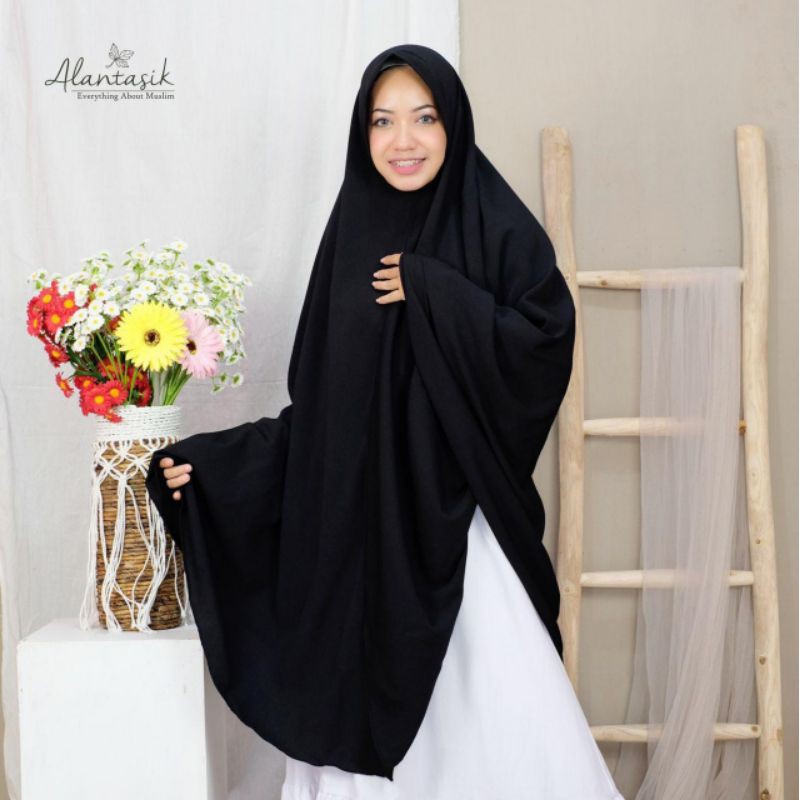 Alantasik - khimar syari XXL super jumbo wolfis  pet antem XXL / jilbab hijab wollpeach R.12