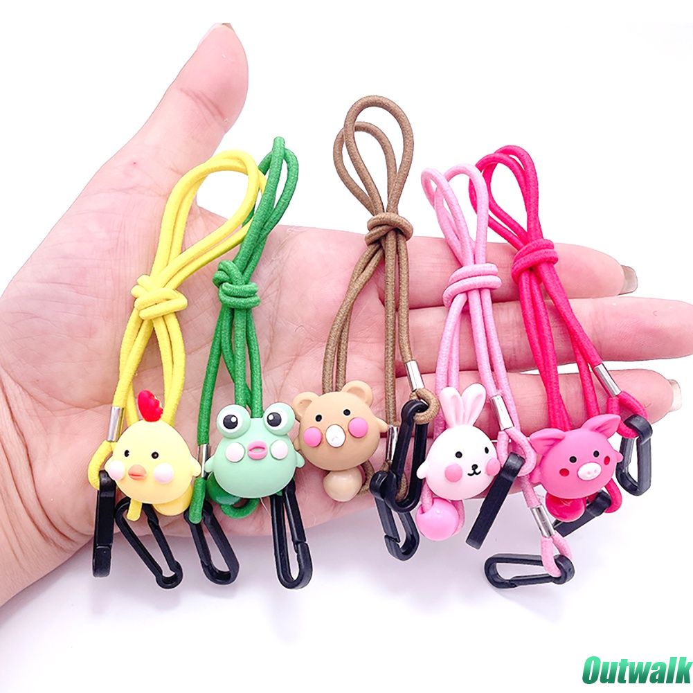 Children's cartoon mask hanging neck rope anti-lost hanging neck adjustable hanging rope buckle elastic rope ear hanging glasses rope -OW-