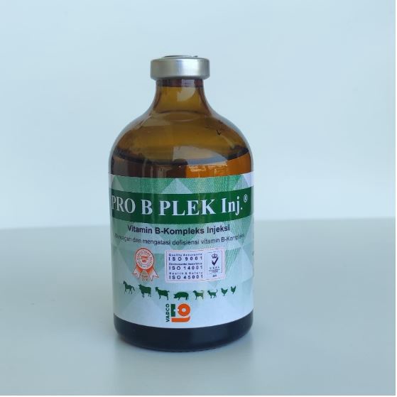 PRO B PLEK INJ 100 ml - Vitamin B komplek Hewan ternak mirip B SANPLEX SANBE