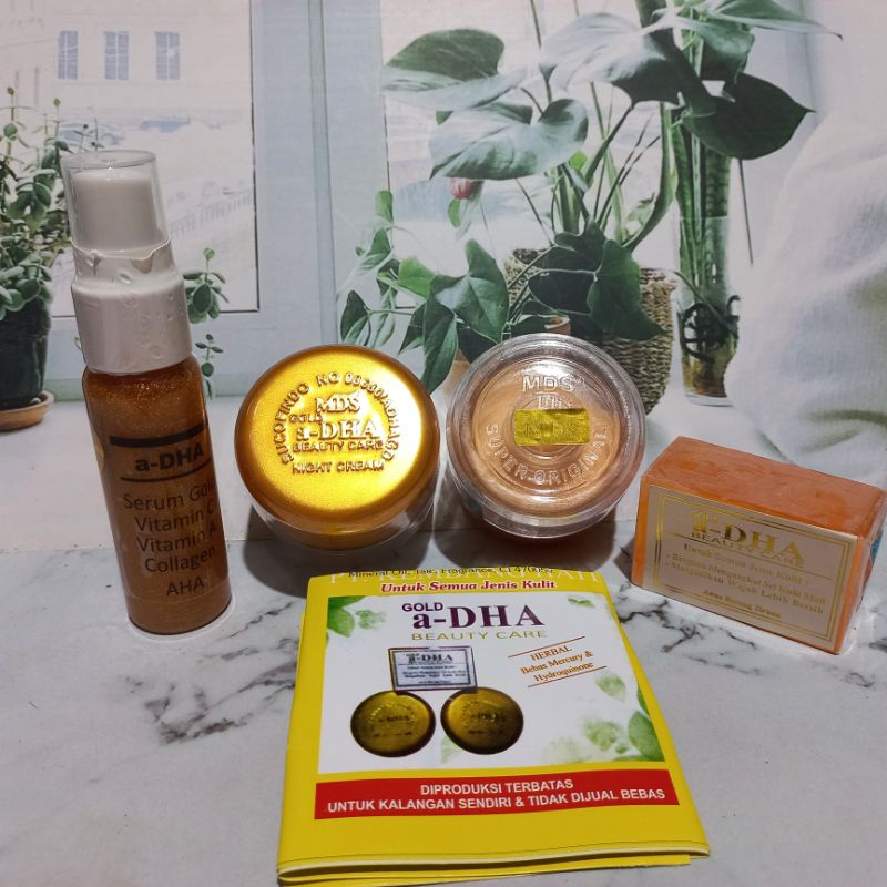 PAKET 4IN1 CREAM A DHA MDS GOLD | SERUM + A-DHA ORIGINAL