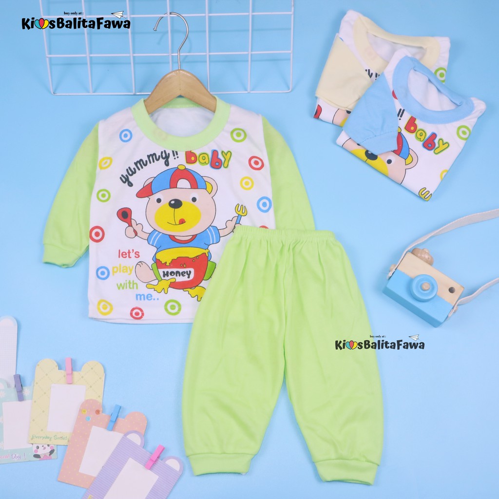 Piyama Kaos Kartun Uk. Bayi // Kaos Bayi Celana Bayi Baju Tidur BayiPerlengkapan Bayi Murah Piyama